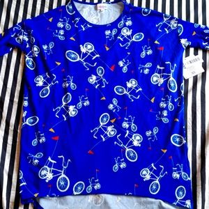 NWT Blue Irma Tunic with Bicycles!